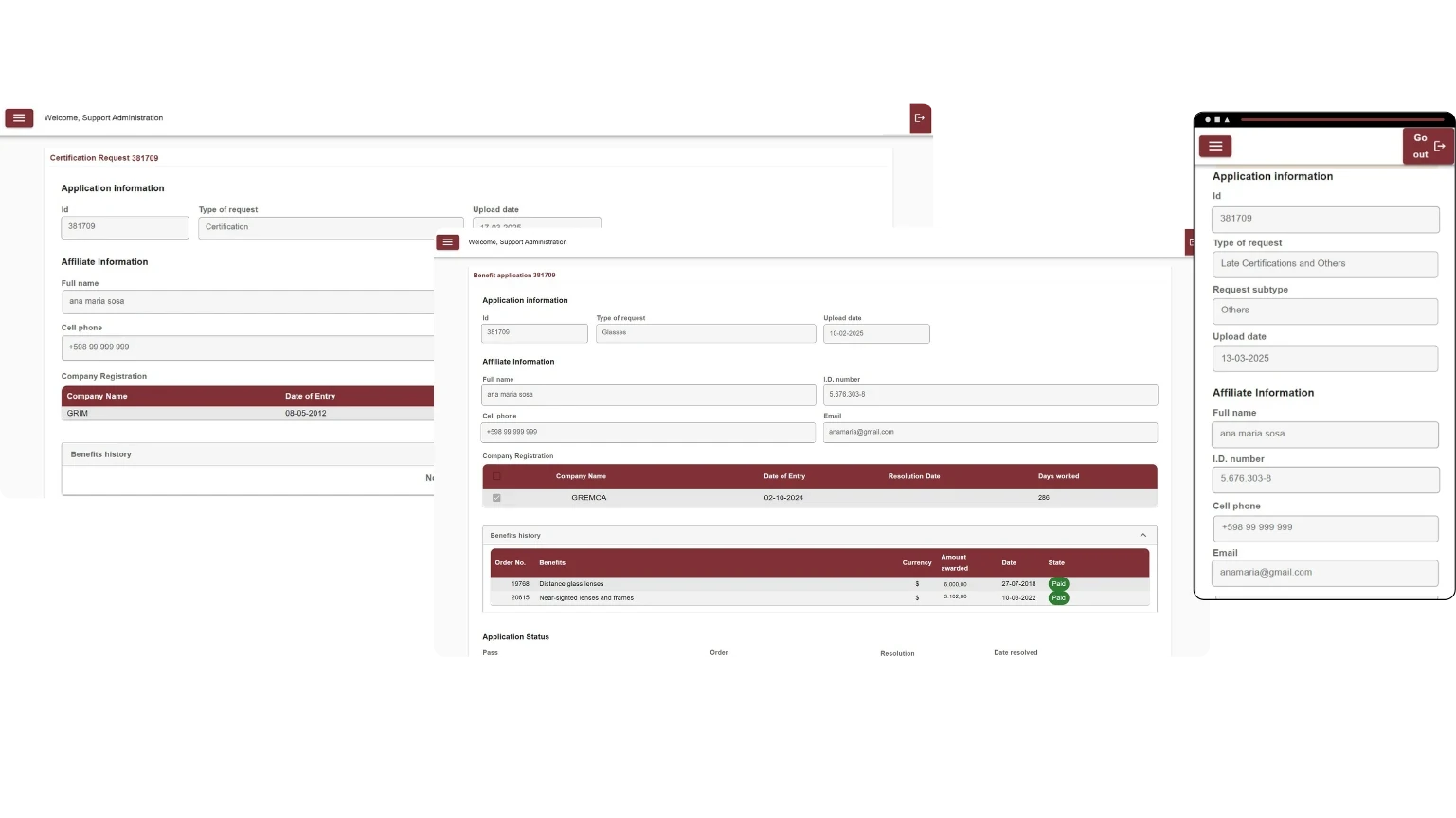 Integrated management system interface